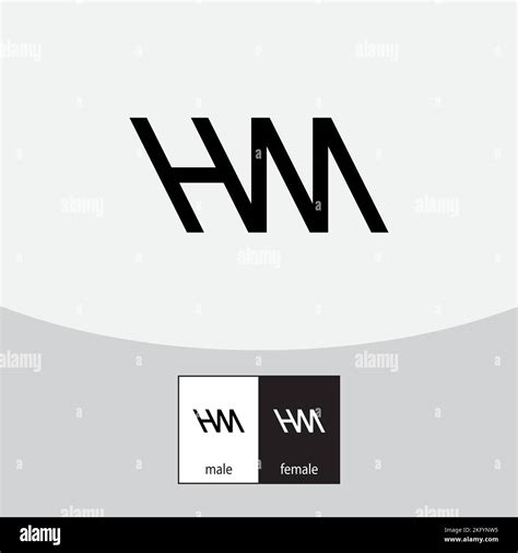Letter HM logo design vector. Vector illustration Stock Vector Image & Art - Alamy