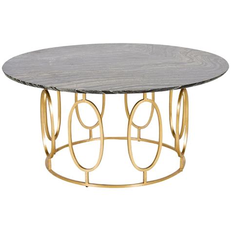 Worlds Away Ovals Coffee Table | Marble top coffee table, Oval coffee tables, Gold coffee table