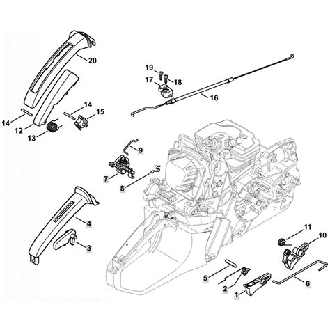 Stihl MS 362 Chainsaw (MS362 & C) Parts Diagram, Trottle Control