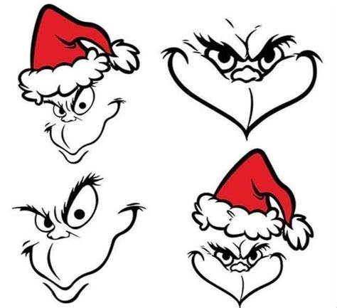 Pin by Christie Rivera on cricut | Grinch face svg, Christmas drawing, Grinch christmas decorations