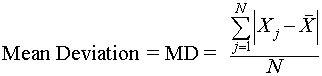 Mean Deviation (or Average Deviation)