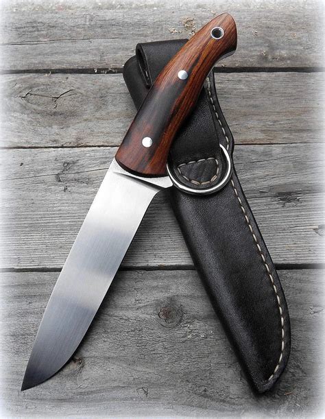 Handmade Custom Bushcraft Knife With Brown Handle