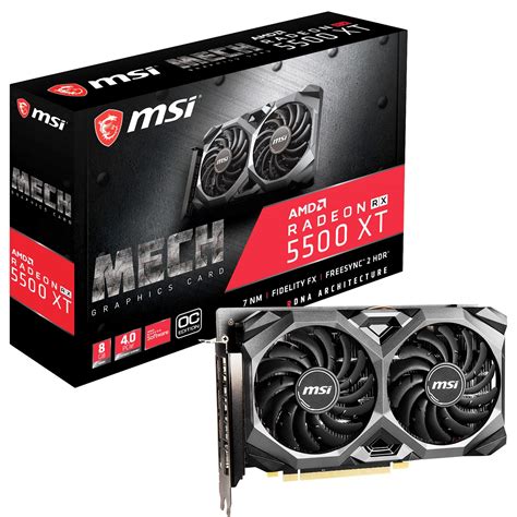 MSI Radeon RX 5500 XT MECH 8GB OC GPU - RX 5500 XT MECH 8G OC | CCL ...