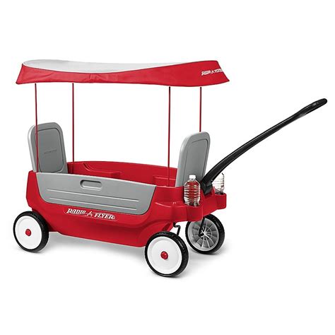 Radio Flyer Deluxe 3-In-1 Grandstand Wagon With Canopy Red | Radio flyer, Canopy, Kids toys