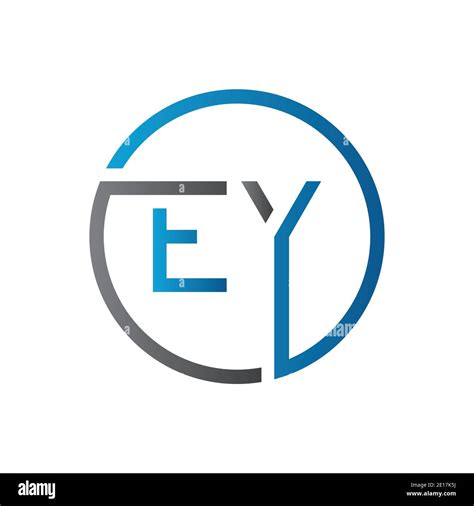 Initial EY Letter Logo Creative Typography Vector Template. Creative Circle Letter EY Logo ...