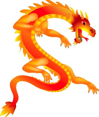 Jumping Dragon clip art