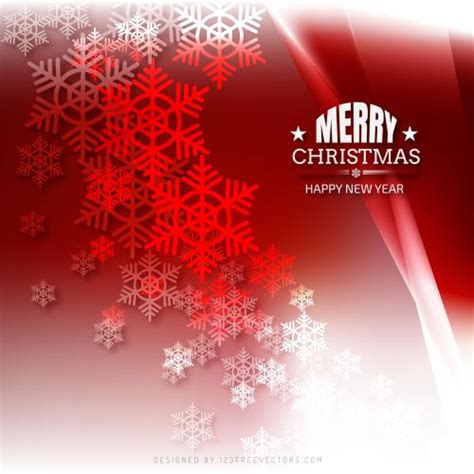 Red White Christmas Snowflakes Background Image