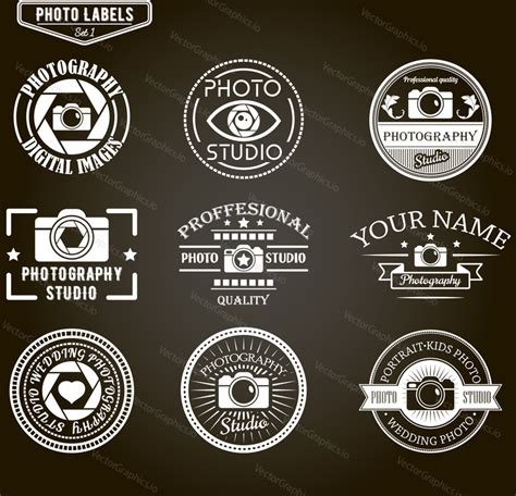 Vector set of photography logo templates. Photo — VECTORGRAPHICS.IO