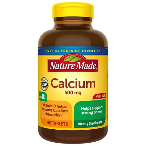 Nature Made Calcium 500 mg Dietary Supplement Tablets | Walgreens