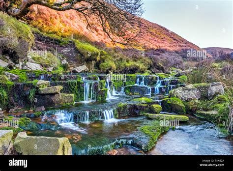 Small waterfall in Bleadale Water in the Forest of Bowland,Lancashire ...