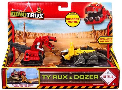 Dinotrux Ty Rux Dozer Diecast Figure 2-Pack Mattel Toys - ToyWiz