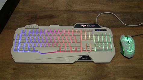 Havit Gaming Keyboard and Mouse Combo Set with Adjustable LED Backlight - YouTube