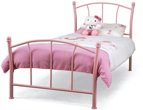 Serene Penny 3ft Single Pink Metal Bed Frame - Archers Sleepcentre