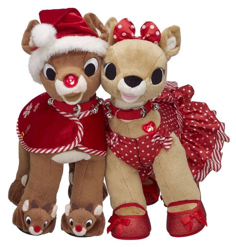 NWT Build A Bear Workshop 2012 Rudolph the Red Nosed Reindeer Clarice & Outfits # ...