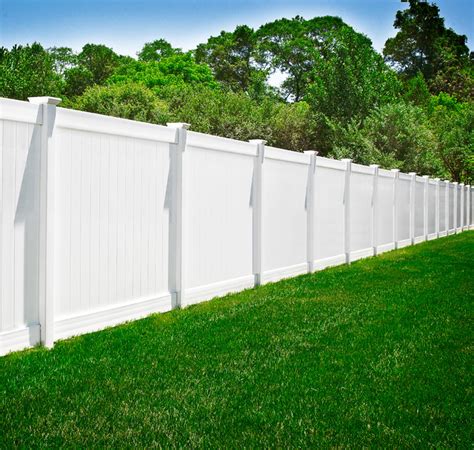 PVC Vinyl White Privacy Fence from Illusions Vinyl Fence - Traditional - Landscape - New York ...