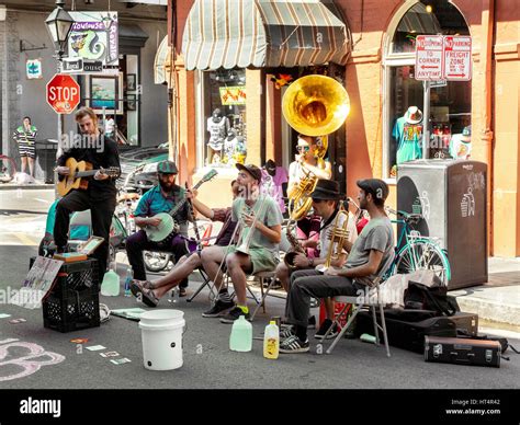 Street Jazz band in New Orleans USA Stock Photo - Alamy