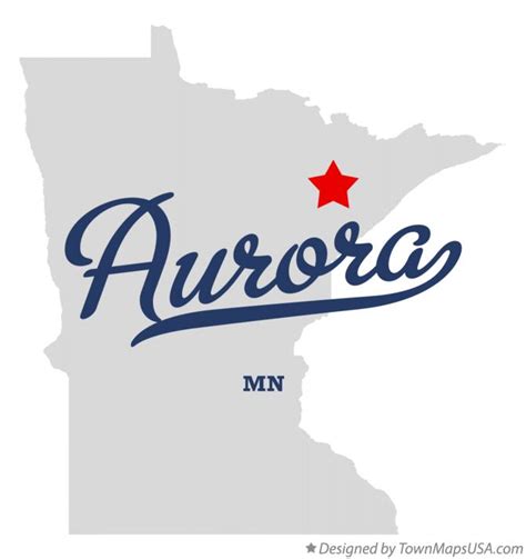 Map of Aurora, St. Louis County, MN, Minnesota