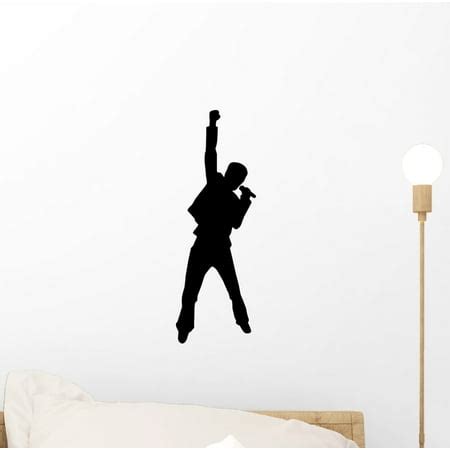 Rockstar Singer Silhouette Wall Decal Sticker, Wallmonkeys Peel & Stick Vinyl Graphic (12 in H x ...