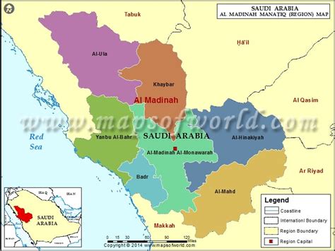 Al Madinah Map | Map of Al Madinah Region (Mintaqah), Saudi Arabia