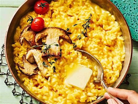 Risotto au safran et aux cèpes