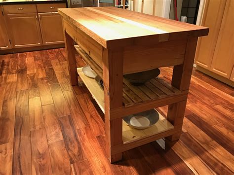 Reclaimed wood kitchen island | Ana White