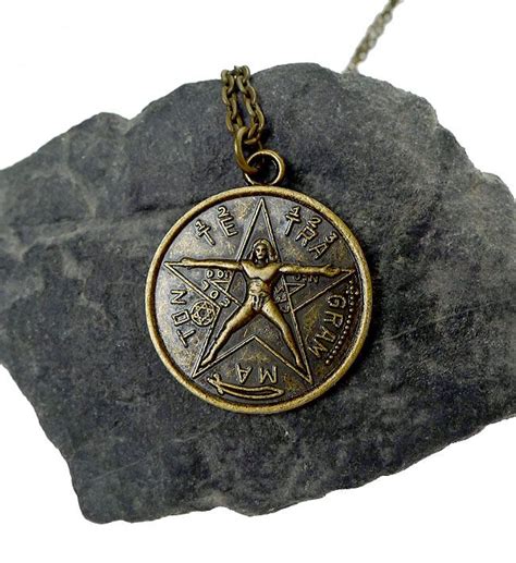 B6600-NK-Custom-Bronze Tetragrammaton Pendant with Vitruvian ...