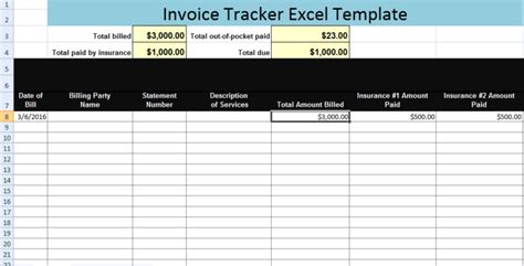 Invoice Tracker Excel Template XLS - Microsoft Excel Templates