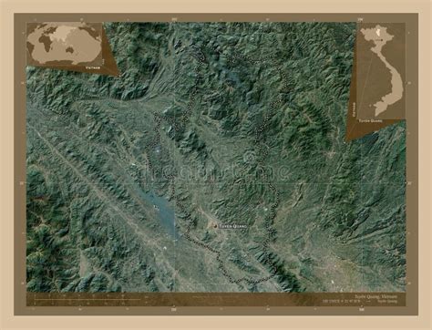 Tuyen Quang, Vietnam. Low-res Satellite. Labelled Points of Citi Stock ...