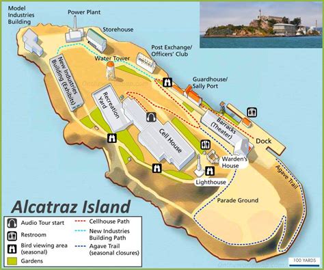 Alcatraz Island Map | San Francisco - Ontheworldmap.com