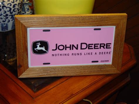 FREE SHIPPING Pink John Deere License Plate Frame cedar 6x12 | Etsy