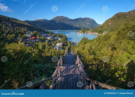 Caleta Tortel stock image. Image of scenery, country - 98455257