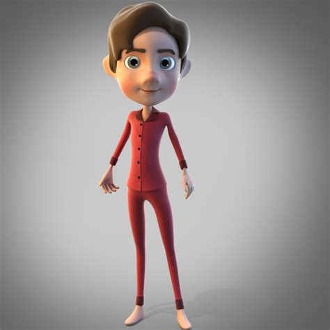 Cartoon Boy No Rig 3D Model $149 - .ma .fbx .obj - Free3D