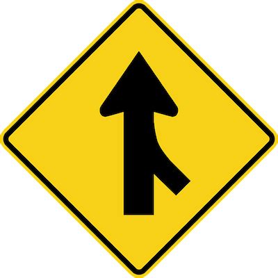 Merging Traffic Sign (Meaning, Color, Shape, What To Do)