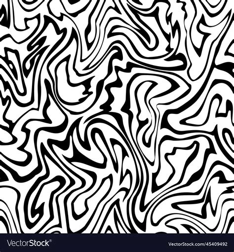 Monochrome curved lines seamless pattern Vector Image