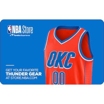 Oklahoma City Thunder Gift Card, Thunder Online Gift Cards | store.nba.com