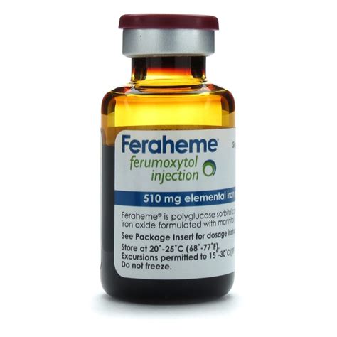 Feraheme IV Iron injection 510mg/vial SDV 17mL/Vial | McGuff Medical Products