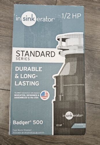 InSinkErator Badger 500 Standard Series 1/2 HP Continuous Feed Garbage Disposal | eBay