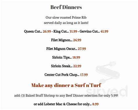 Sweetheart Inn menus in Methuen, Massachusetts, United States