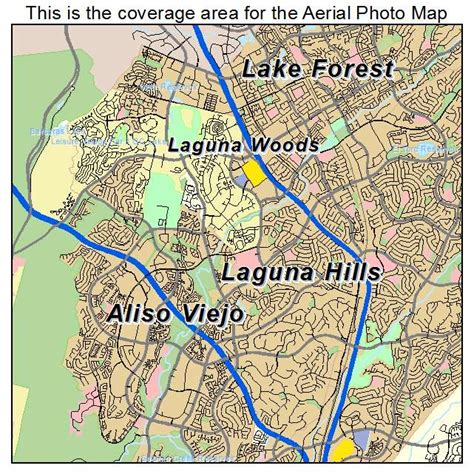 Aerial Photography Map of Laguna Hills, CA California