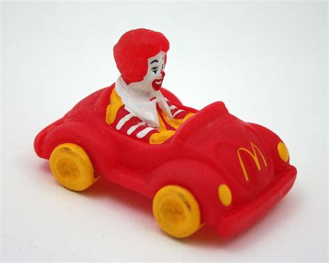 Vintage Ronald McDonald, VW bug, red car, yellow, clown, McDonalds ...