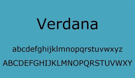 Verdana Font Free Download | Dafont