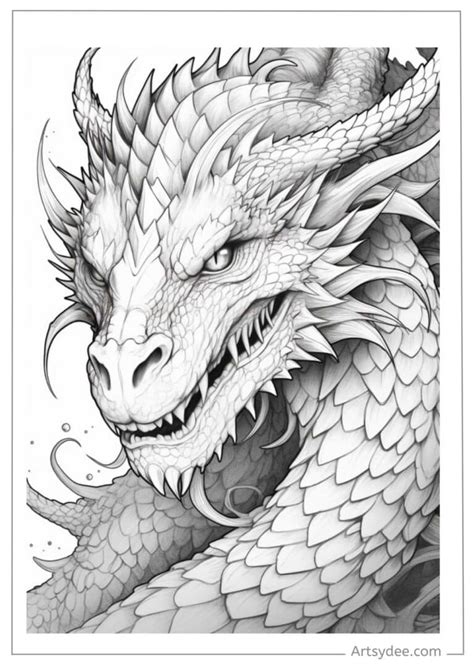 Fantasy Art Fun: Dive Into 49 Free Dragon Coloring Pages - Artsydee - Drawing, Painting, Craft ...