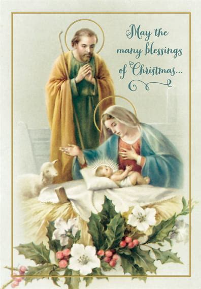 Designer Greetings Joseph, Mary and Jesus Religious Christmas Card - Walmart.com