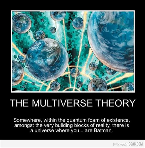 the multiverse theory poster with an image of two planets and one is ...