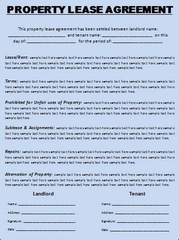 Commercial Lease Agreement | Free Word Templates