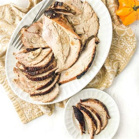 Simple Brined Smoked Turkey Breast Recipe - with easy brine recipe!