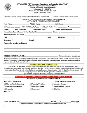 Tanf Application - Fill and Sign Printable Template Online