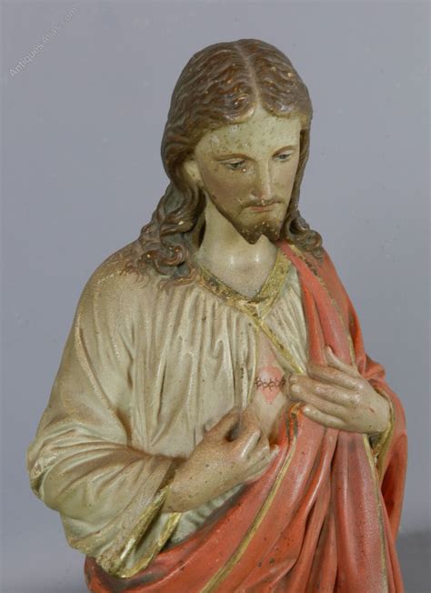 Antiques Atlas - Rare Fine Sculpture Of Jesus Sacré Coeur