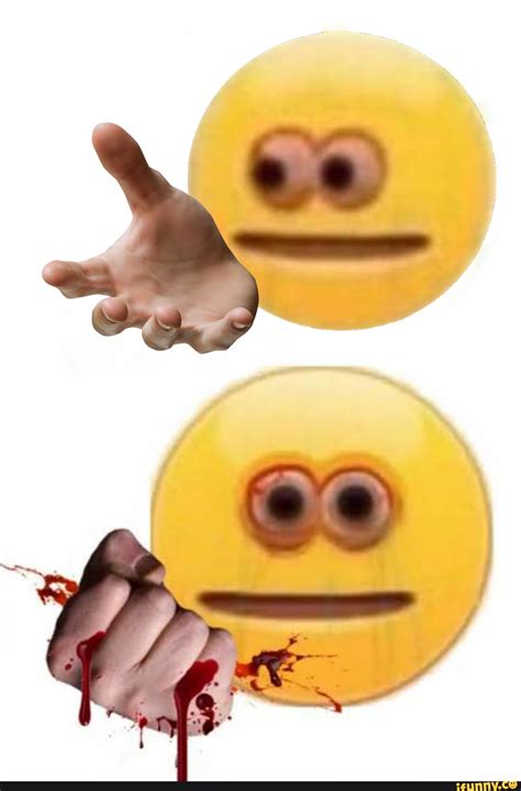 Cursed emoji hand crush meme template - iFunny