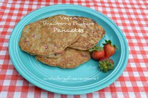 Strawberry Rhubarb Pancakes (Gluten Free/ Dairy Free/ Vegan/ Refined ...